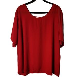 Zenana Outfitters Pullover Blouse Size 2X Red